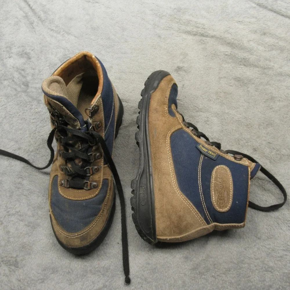 Vasque Mens? Boots 8.5 M Blue Gore-Tex Blue Lace Up Outdoor Hiking Boots VTG 80s
